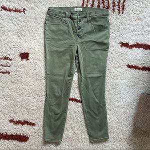 Madewell 9” mid rise skinny crop jeans
